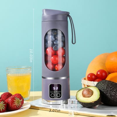 Draagbare Blender en Sapcentrifuge met USB-oplaadfunctie - On the Go Blender - Gemakkelijk schoon te maken - Paars