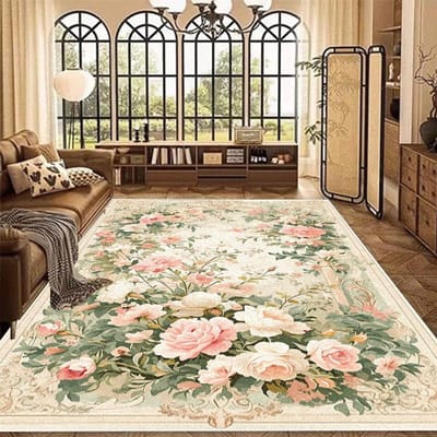 Europeese Stijl Groot Formaat Tapijt Woonkamer Luxe Huisdecoratie Vloerkleden voor Slaapkamer Lounge Antislip Wasbare Entree Vloermat 120*160cm