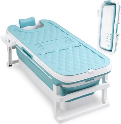 Opvouwbaar Bad XXL 149cm- Blauw Badkuip volwassenen - Bad voor in de douche - IJsbad