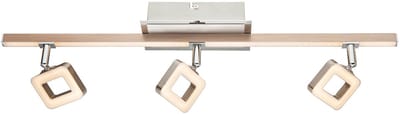 Plafondspot Spotlight LED plafondstrip verplaatsbare woonkamerlamp, track verlicht, chroom, 18W 1620lm 3000K, LxBxH 61,5x9x16 cm Globo 56112-3