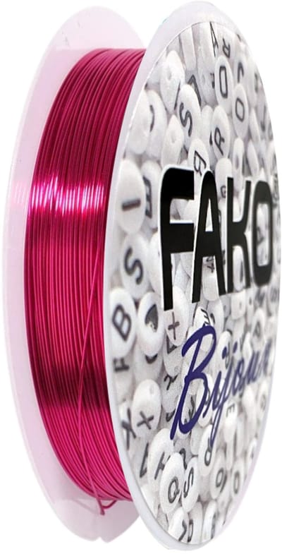 Fako Bijoux® - Koperdraad - Metaaldraad - Sieraden Maken - 0.4mm - 7 Meter - Donkerroze