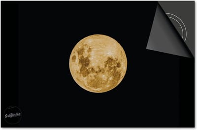 Inductie beschermer 60x60 - afdekplaat inductie mat - Dietrix Kookplaat beschermer - Exclusief - Black en Gold - Maan