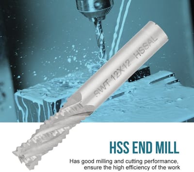 Dailygoods- Slijpfrees - 4 Stuks - Snijbladen HSS - Sneldraaistaal - Hoge Sterkte - Geschikt voor Freesmachines - Lange Levensduur - Frees