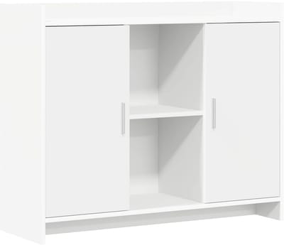 vidaXL - Dressoir - Wit - 98,5 - x - 33 - x - 80 - cm - Bewerkt - hout