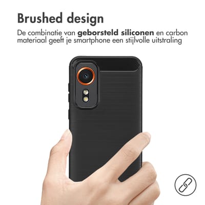 imoshion Hoesje - Geschikt voor Samsung Galaxy Xcover 7 - Brushed Backcover - Zwart