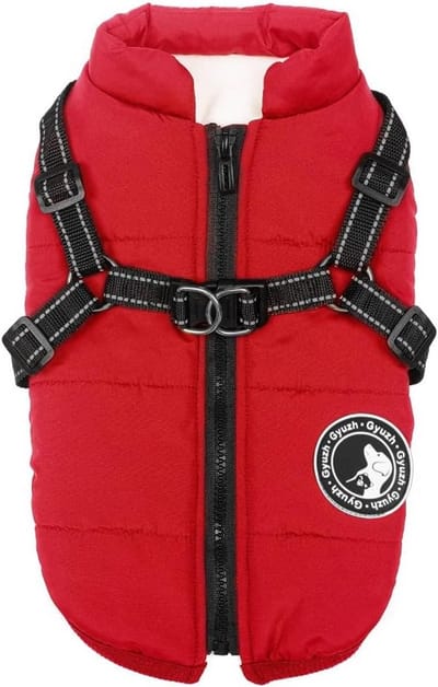 Waterdichte Winterjas voor Hond met Reflecterend Tuigje - Fleece Voering voor Kleine tot Grote Honden