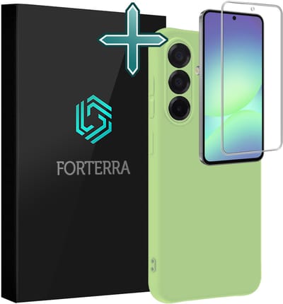Hoesje Met Screenprotector - Geschikt voor Samsung Galaxy A56 - Sterk & Shockproof - Telefoon Hoes - Back Cover - Siliconen Case - Groen