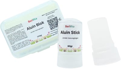 Aluin Combinatie Set met Aluin Stick 60gr en Aluinblok 100gr - 100% Puur Aluin