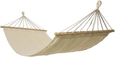 Hangmat Buiten - Tuin Hangmat - Ontspannen in de tuin - Berkentextiel - 200 x 100 cm - Wit
