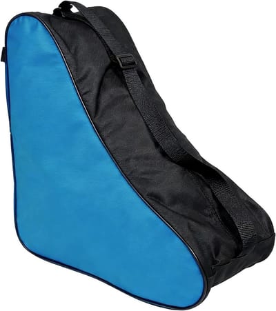 Skates Tas voor Kinderen en Volwassenen - Geschikt voor Roller, Inline en IJs Schaatsen - Verstelbare en Ruime Skate Bag in Blauw