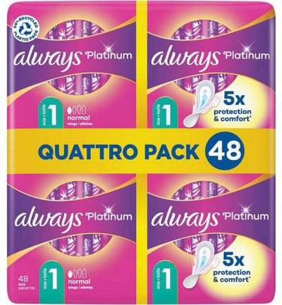 Always Plantinum Normal Quattro Pack (48 stuks)