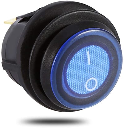 aladdien - Car Toggle Switch - LED Schakelaar - 12V 16A - Blauw Licht - Rocker Switch - Ideaal voor Auto's en Trucks - 3 Pin Switch