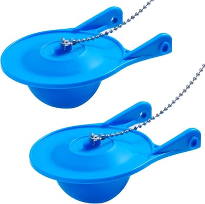 Toiletflapper Vervanging - Waterbesparende Klep - Toilet Reparatie - Universeel 3 Inch - 2 Stuks - Blauw