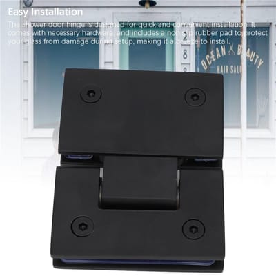 Charnières de Porte de Douche en Verre 180 Degrés Acier Inoxydable Robuste Charnières de Porte en Verre pour 5 16 1 2in 8mm 12mm Épais