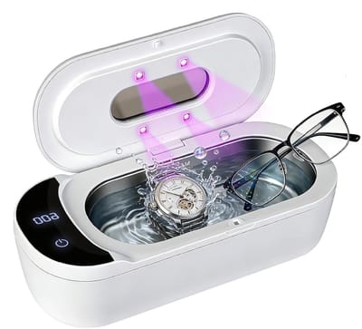 Ultrasone Reiniger - Schoonmaakapparaat - Sieraden Reinigen - Dubbele Reinigingstechnologie - 400 ml Tank - Wit