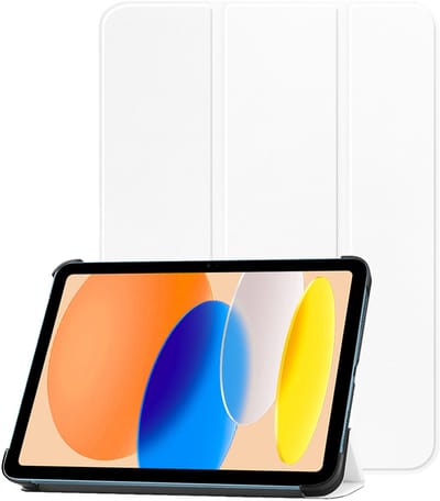 Hoesje - Geschikt voor Apple iPad A16/A18 (2025/2026) - 11 inch (11e & 12e generatie) - Dun & Stevig - Trifold Bookcase - Hard Cover - Hardcover Book Case - Tablet Hoes - Wit