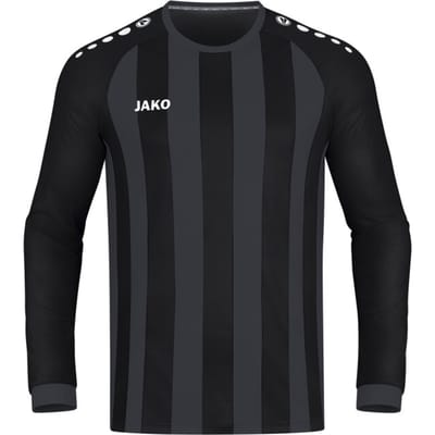 Jako Inter Voetbalshirt Lange Mouw Kinderen - Antraciet / Zwart | Maat: 128