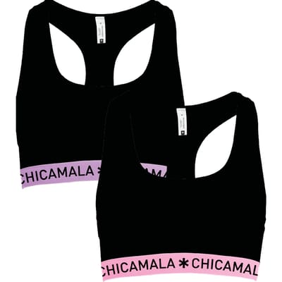 Dames 2-pack Racerback Effen