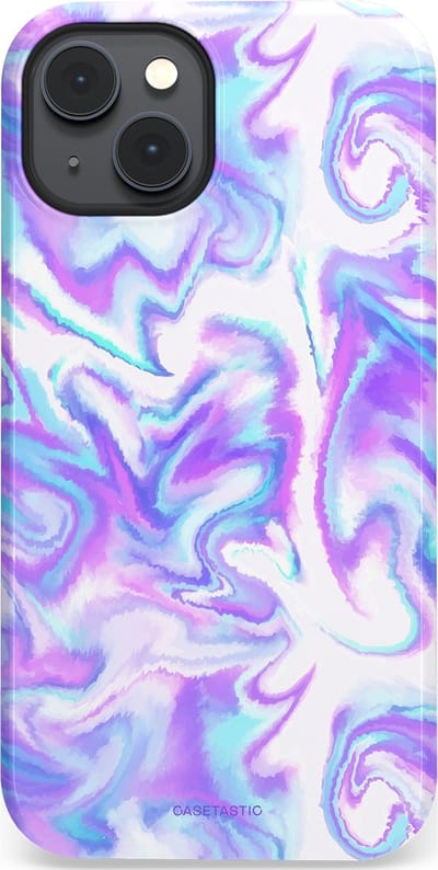 Casetastic Hoesje Geschikt voor Apple iPhone 14 Magsafe - Stijlvolle Beschermende Duo-layer Case - Tie Dye magie