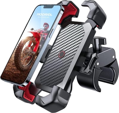Mobiele Fiets Houder voor Smartphone met Automatische Vergrendeling en Anti-trillingsfunctie, Geschikt voor iPhone 17 en Universele Handvatmontage