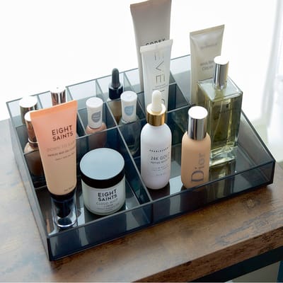 iDesign - Sarah Tanno Organizer voor Cosmetica - Gerecycled Kunststof - Grijs