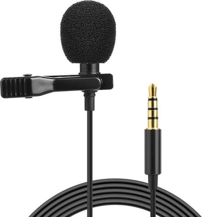 DrPhone - PX1 3.5mm AUX 3.5mm Jack Lavalier Microfoon met Clip - Geschikt voor Smartphone en Laptop / IOS / Android / Windows