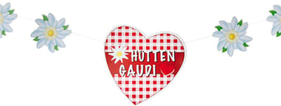 Guirlande, motief 1,6 m Hüttengaudi