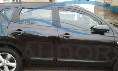 Nissan Qashqai (type1 / J10) donkere zijwindschermen set 4-delig V&A tbv 5-deurs model VANAF 2007-2013 pasvorm Team Heko
