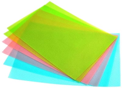 Dailygoods- Koelkastmat Antibacterieel - 6 Stuks - Antislip - Afwasbaar - Op Maat Te Snijden - Vochtabsorberend - Plankfolie