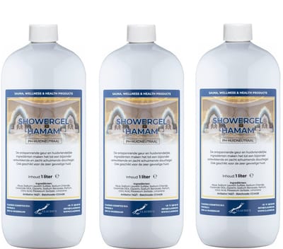 Douchegel Hamam 1 liter - set van 3 stuks - Showergel