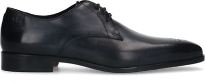Heritage - Heren - Zwarte leren veterschoenen - Maat 41