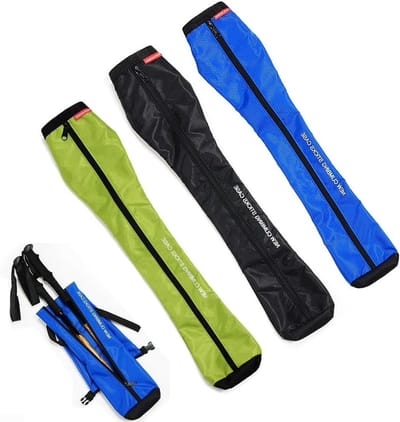 Draagbare Trekkingstokken met Waterdichte Opbergtas voor Vervangende Tentstokken, Ideaal voor Wandelen en Hiking, 30 Inch (Blauw)