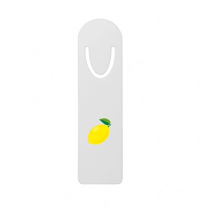 Hacebo® - Citroen metalen boekenlegger - Fruitschaal - fruit liefhebbers - Citrusvrucht - limoen Bladwijzer boekenleggers - 12.7 cm x 3.2cm