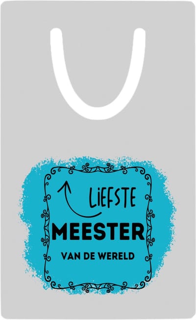 Hacebo® - liefste meester van de wereld metalen boekenlegger - Meester - de liefste meester - verjaardag - cadeautje voor meester - meester artikelen - kado - geschenk Bladwijzer boekenleggers - 7.6 cm x 5cm