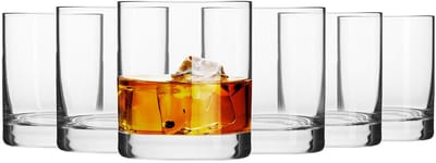 KROSNO | Whisky Glazen | Set van 6 - 300 ml | Loodvrij kristalglas | Blended Collectie | Perfect voor Thuis, Restaurants en Feesten | Vaatwasser Bestendig