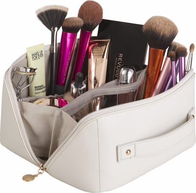 Zoem - Make-up tas - Lichtgrijs - Cosmetica - Make up tasje - Toilettas - Beautycase - Lichtgrijs - Verjaardag - Moederdag