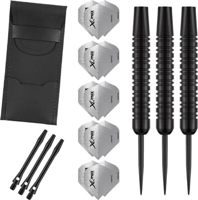 Darts Set Stingray – dartpijlen – dart shafts – 15 - dart flights – dartpijlen 20 gram – 100% brass