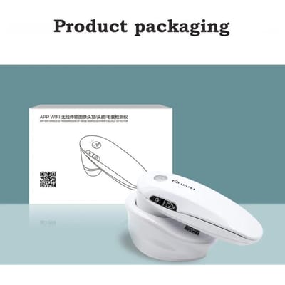 Nieuwe 200X Haarfollikels Hoofdhuid Detector Draadloze APP WIFI Digitale Huid Analysator Microscoop Tool Hoge Definitie Huid Tester gray