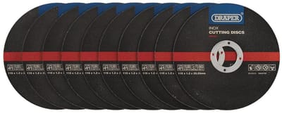 Platte metalen snijschijven 115 x 22,2 mm - Pack van 10 voor snel snijden