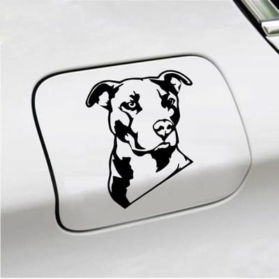 Bumpersticker - Pitbull  - 13 X 11 - Zwart