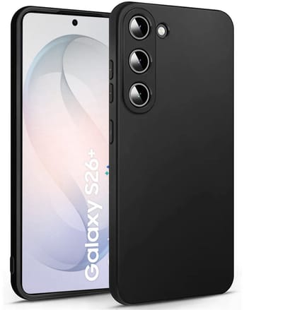 Zwart Hoesje Geschikt Voor Samsung Galaxy S26+ (S26 PLUS) - Zwarte Siliconen hoesje - TPU Back Cover Hoes - Zwart