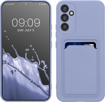 kwmobile telefoonhoesje geschikt voor Samsung Galaxy A34 5G - Hoesje met pasjeshouder - TPU case in lavendel