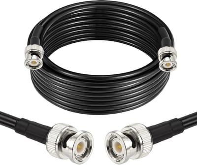 Kabel RG58 BNC 7.6m Plug naar Plug Verlengkabel 50 Ohm Coaxiale Antenne voor Scanner, Ham Radio en Microfoon, 1 Stuk