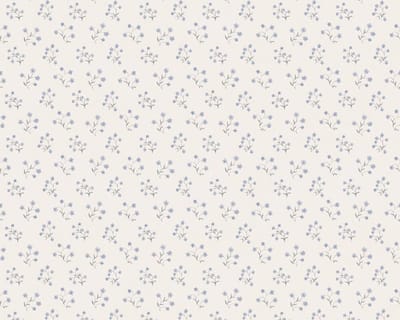 SUBTIELE BLOEMETJES BEHANG | Landelijk - wit blauw grijs - A.S. Création Maison Charme