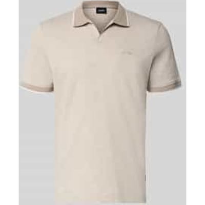 regular fit poloshirt met labelstitching model 'Iwanito'