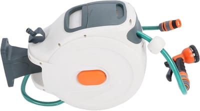 Intrekbare Tuinslang - Slanghaspel Muur - Tuin Besproeien - 180 Graden Draaibaar - 10 Meter Slang - Zwart