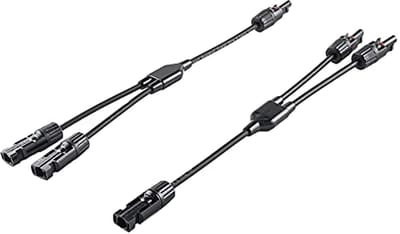 Y-stekker zonne-connectors met 34 cm kabelverlenging voor zonnepanelen