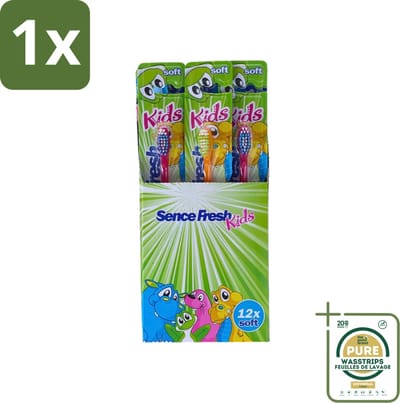 1 x Sence - Fresh Kids Soft - Tandenborstels - Zacht - 12 Tandenborstels- Tandenborstels Voor Kinderen - Zachte Tandenborstels - Kindertandenborstels - Tandenborstel Voor Kinderen - Gezonde Mondhygiëne