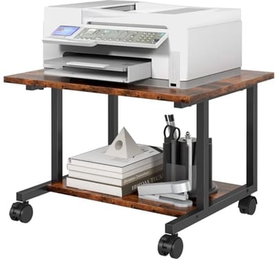 Printerstandaard onder het bureau met wielen - 52 x 40 cm - Ideaal voor thuiskantoor