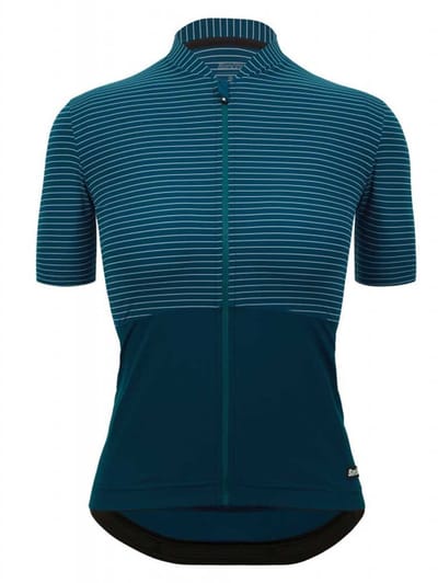 Santini Colore Riga Korte Mouw Wielertrui Blauw XS Vrouw